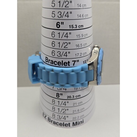 Invicta Angel Womens 40mm Blue Silicone White Dial Date Quartz Watch New Battery